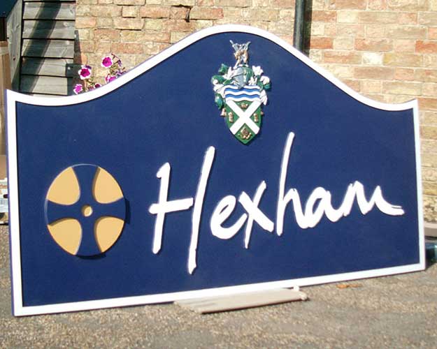 Hexham Town Boundary Sign