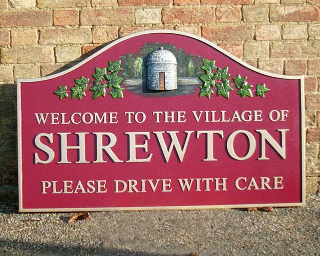 Shrewton Village Boundary Sign